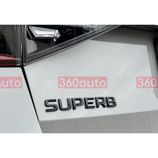 Автологотип шильдик эмблема надпись Skoda Superb 5E3853687SXPC багажник черная Emblems 149279