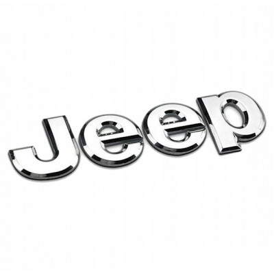 Автологотип шильдик эмблема надпись Jeep хром металл 135х40 мм Emblems 149299