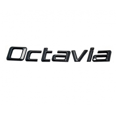 Автологотип шильдик эмблема надпись Skoda Octavia A5 черная на кришку багажника