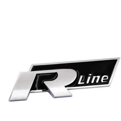 Автологотип шильдик эмблема надпись Volkswagen R-line 5K0853688AFXC черный хром Emblems 149312