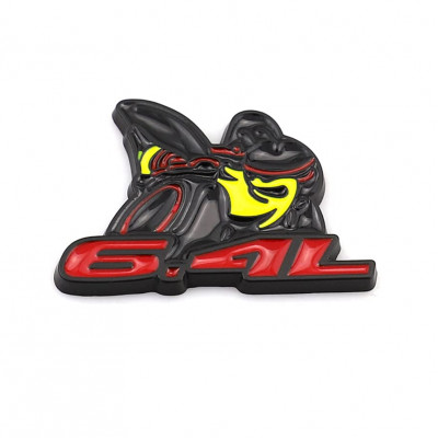 Автологотип шильдик емблема Dodge 3D Little bee 6.4L SRT Black Emblems 392539