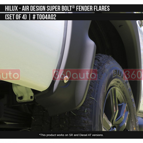Розширювачі арок на Toyota Hilux 2017- AirDesign TO04A02 SR and Diesel AT versions