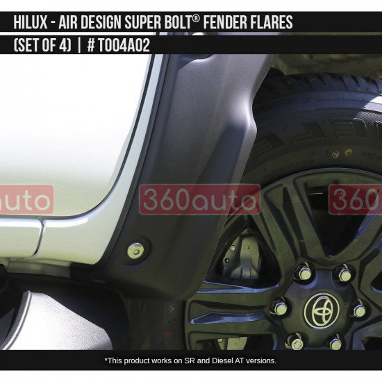 Розширювачі арок на Toyota Hilux 2017- AirDesign TO04A02 SR and Diesel AT versions