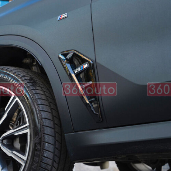 Жабри в крила BMW X5 G05 2018- чорні глянцеві в стилі X5M