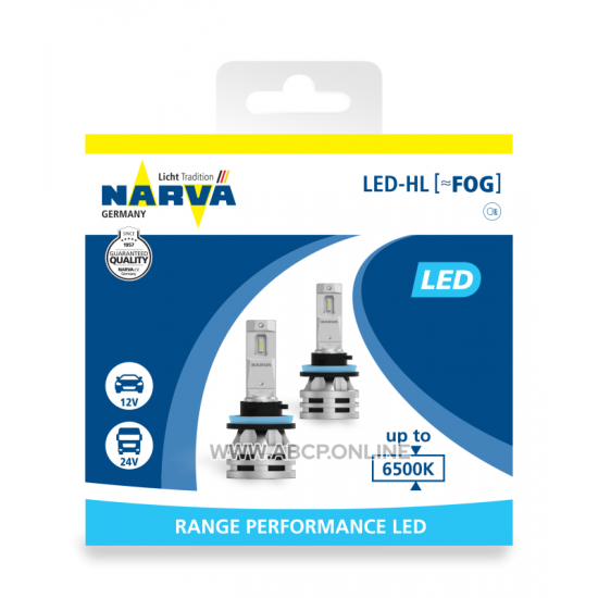 Автомобільна лампа світлодіодна Narva LED Range Performance H8/H11/H16 6500K 12/24V 2 шт. 180363000