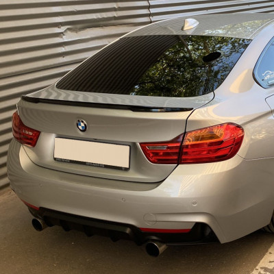 Спойлер на BMW 4 F36 Gran Coupe 2014-2019 стиль M-Performance чорний глянець