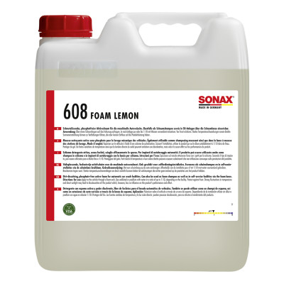 Активная пена Sonax Foam Lemon 608 концентрат 10 л 608600