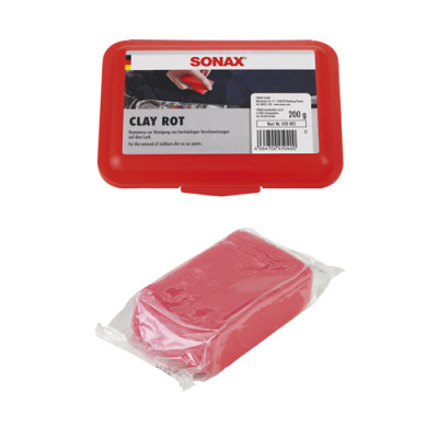 Красная глина для очистки лакокрасочных поверхностей Sonax Clay Rot 200 г 450405