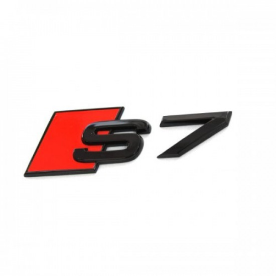 Автологотип шильдик эмблема надпись Audi S7 red black глянец