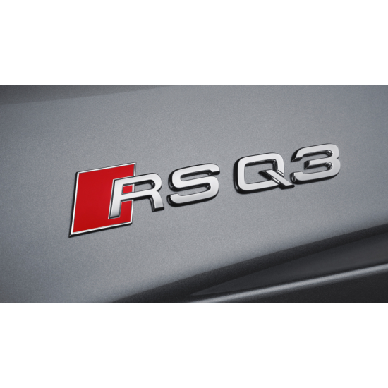 Автологотип шильдик эмблема надпись Audi RSQ3 хром на крышку багажника
