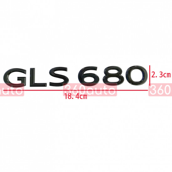 Автологотип шильдик эмблема надпись Mercedes GLS680 Black 360auto-400141