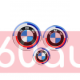 Автологотип шильдик емблема BMW M's 50th Anniversary набір 82мм, 74мм, 45мм на кермо 51148132375