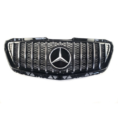 Решітка радіатора на Mercedes Sprinter W906 2013-2018 GT Panamericana чорна з хромом MB-W906108