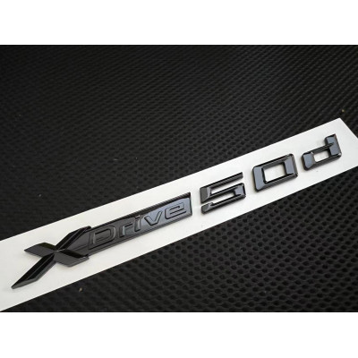 Автологотип шильдик эмблема надпись BMW Xdrive 50d Black Shadow Edition