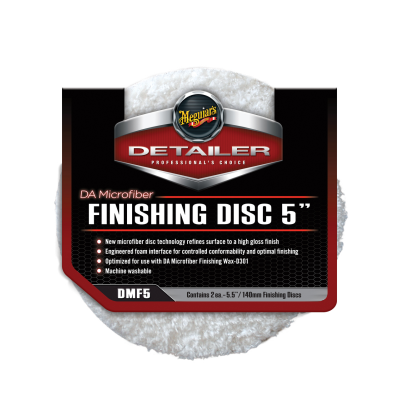 Полировальный круг микрофибровый финишный 2шт - Meguiars DA Microfiber Finishing Disc 5" 140 мм белый DMF5