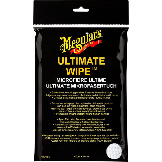 Рушник мікрофібровий - Meguiar's Ultimate Wipe Polishing Cloth 40х40 см. білий (E100EU)