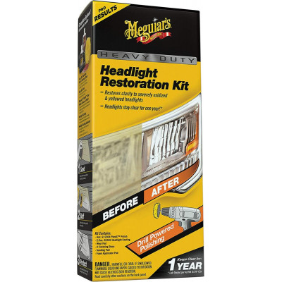 Набір для абразивного відновлення та захисту фар - Meguiar's Heavy Duty Headlight Restoration Kit (G2980)