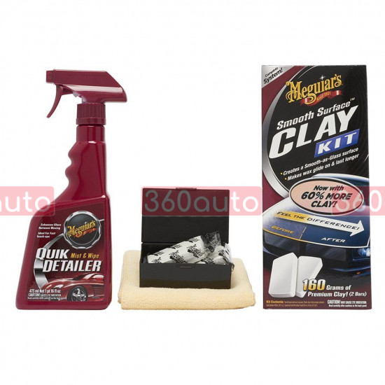 Набір для чищення кузова з ефектом поліролю - Meguiar's Smooth Surface Clay Kit (G1016)