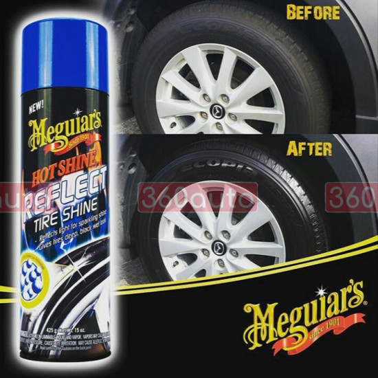 Спрей с блестками для шин Meguiars Hot Shine Reflect Tire Shine 425 г G18715