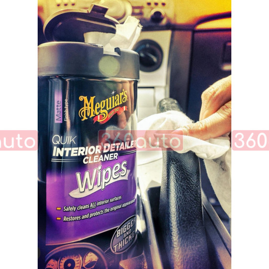 Салфетки для быстрой очистки салона Meguiars Quik Interior Detailer™ Cleaner 18х23 см 25 шт G13600