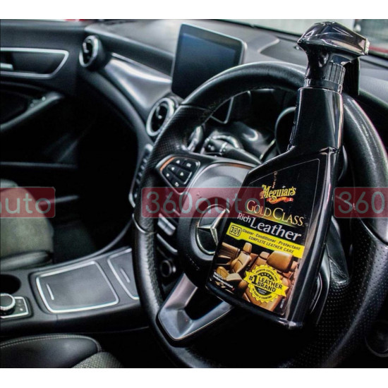 Спрей 3 в 1 для догляду за шкіряним салоном - Meguiar's Gold Class™ Rich Leather Spray 450 мл. (G10916)