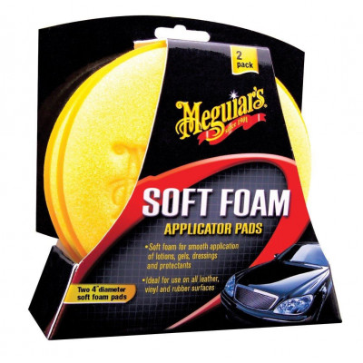 Набор аппликаторов поролоновых Meguiars Soft Foam Applicator Pads 10 см 2 шт желтый X3070