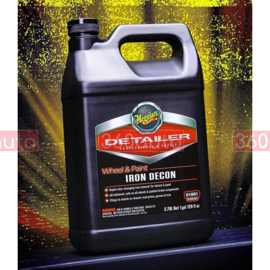 Чистка кузова и дисков от частиц металла Meguiars Detailer Wheel Paint Iron Decon 3,79 л D180101