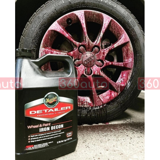 Чистка кузова и дисков от частиц металла Meguiars Detailer Wheel Paint Iron Decon 3,79 л D180101