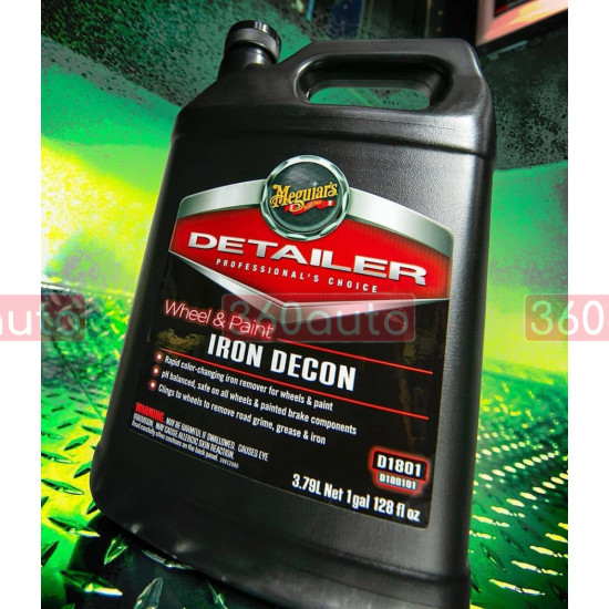 Чистка кузова и дисков от частиц металла Meguiars Detailer Wheel Paint Iron Decon 3,79 л D180101