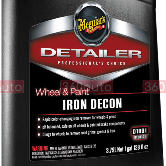 Чистка кузова и дисков от частиц металла Meguiars Detailer Wheel Paint Iron Decon 3,79 л D180101