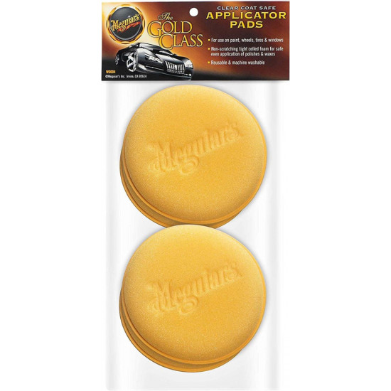 Набор аппликаторов поролоновых Meguiars Gold Class Foam Applicator Pads 4 шт желтый W0004