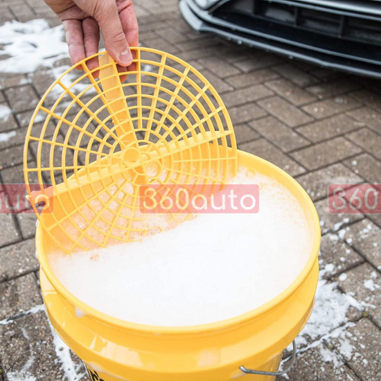 Ведро пластиковое для мойки авто Meguiars Yellow Bucket 19 л желтый RG203