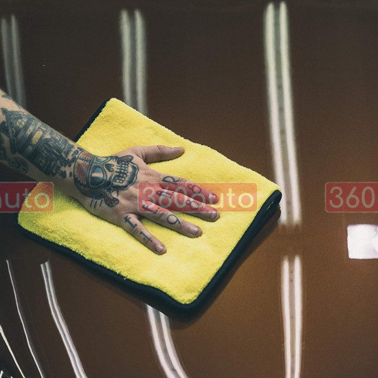 Рушник мікрофібровий фінішний - Meguiar's Microfibre Finishing Towel 30x45 см. 920 gsm жовтий (X1801EU)