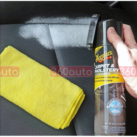 Пінний очищувач з щіткою для карпету та килимів салону - Meguiar's Carpet & Upholstery Cleaner 539 г. (G191419)