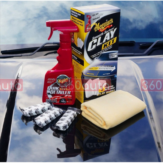 Максимальний набір для очищення кузова - Meguiar's Smooth Surface™ Clay Kit (G191700)