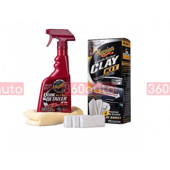 Максимальний набір для очищення кузова - Meguiar's Smooth Surface™ Clay Kit (G191700)