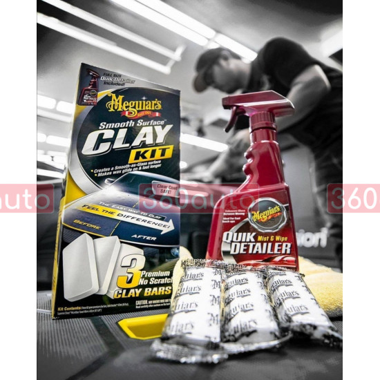 Максимальный набор для очистки кузова Meguiars Smooth Surface™ Clay Kit G191700