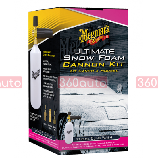 Комплект пенной насадки с шампунем Meguiars Ultimate Snow Foam Cannon Kit 946 мл G194000EU