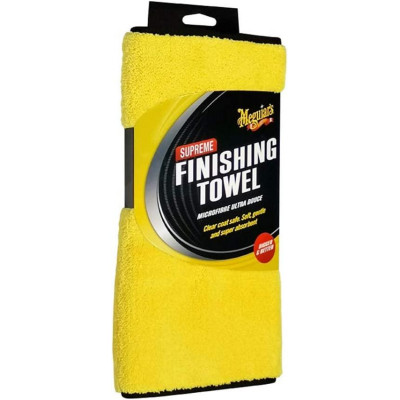 Полотенце микрофибровое финишное Meguiars Supreme Finishing Towel 30x50 см 1050 gsm желтый X1906EU