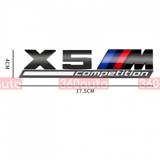 Автологотип шильдик емблема напис BMW X5M Competition Black Shadow Edition 360auto-401641