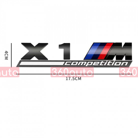 Автологотип шильдик эмблема надпись BMW X1M Competition Black Shadow Edition 360auto-401645