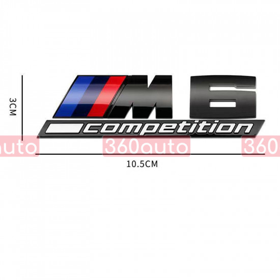 Автологотип шильдик эмблема надпись BMW M6 Competition Black Shadow Edition 360auto-401648
