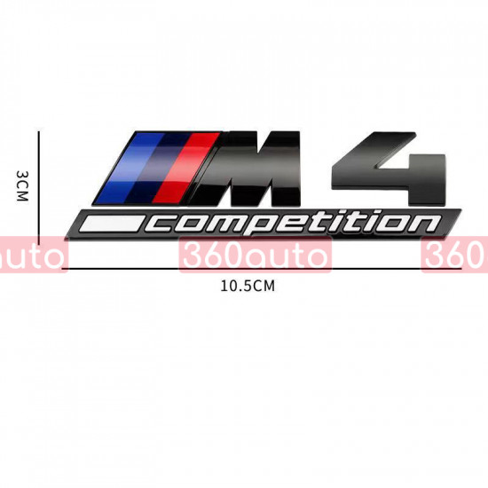 Автологотип шильдик емблема напис BMW M4 Competition Black Shadow Edition 360auto-401650