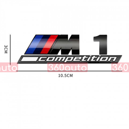 Автологотип шильдик эмблема надпись BMW M1 Competition Black Shadow Edition 360auto-401653
