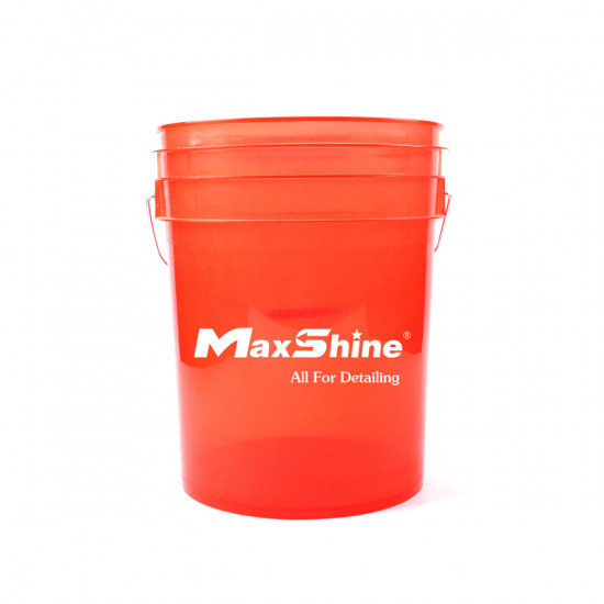 Ведро для детейлинга 20 л. - MaxShine Detailing Bucket Transparent красный (MSB002-R)