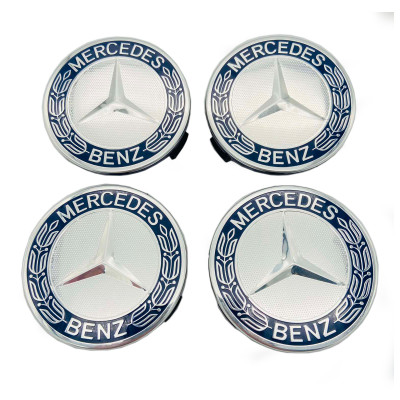 Ковпачок на титановий диск Mercedes-Benz світло-синій A1714000025 75мм