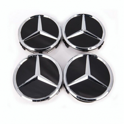 Колпачок на титановый диск Mercedes-Benz A2204000125 70-75мм черный-хром