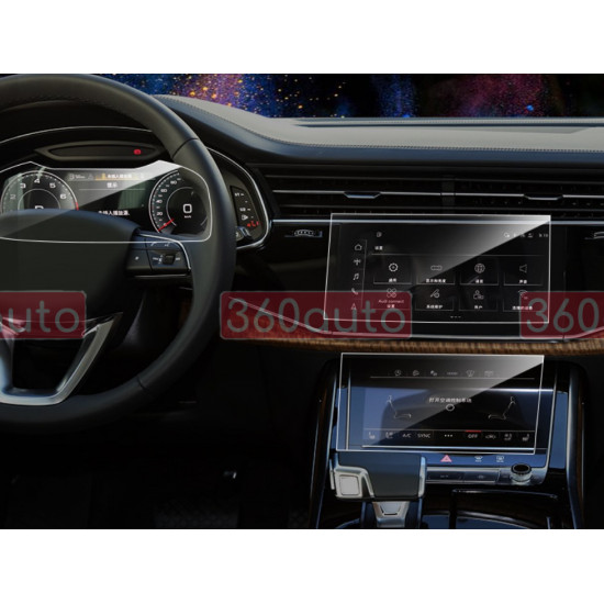 Защитное стекло на приборную панель Audi Q7, Q8 2020-