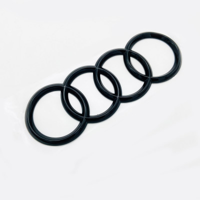 Автологотип емблема чорні кільця Audi A7 C8 2019- Black Edition на кришку багажника 4K8071802