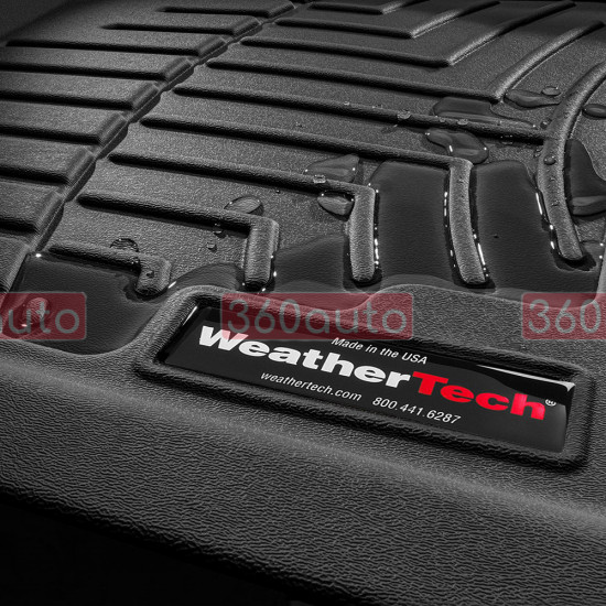 3D килимки для Toyota Sequoia 2023- чорні 3 ряд WeatherTech 4417843